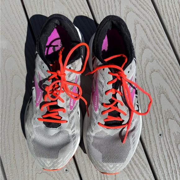 Brooks Launch 6 Women's Size 9 Grey/Black/Purple Athletic Running Shoes - Picture 7 of 10